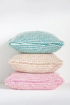 Chevron Indoor/Outdoor Woven Pillow | Anthropologie (US)