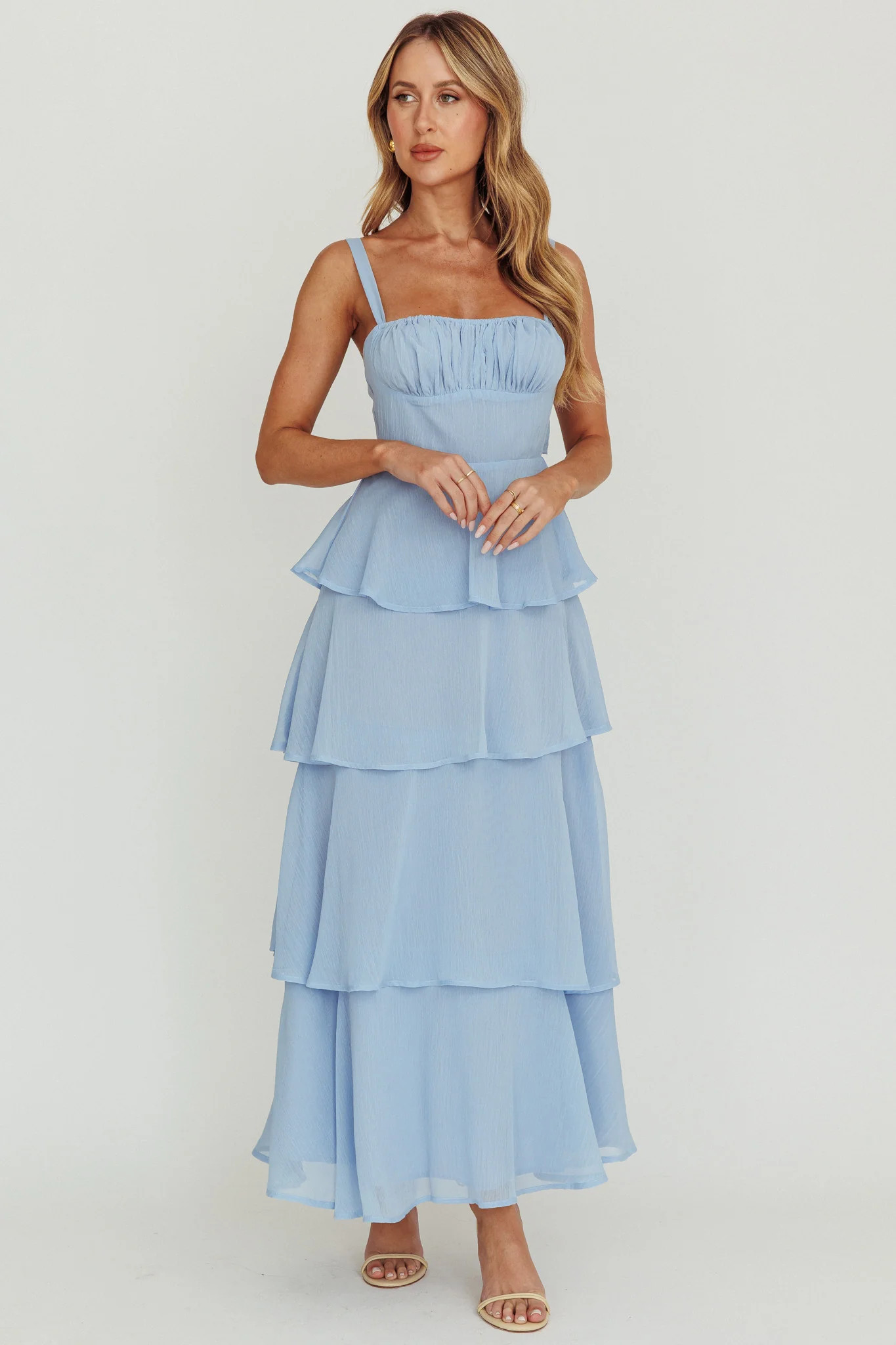 Molly Maxi Dress- Blue | Lady Black Tie | Lady Black Tie