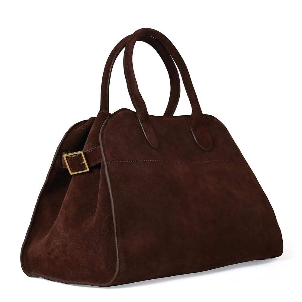 Genuine Leather Suede Tote Bag for Women 2024, Vintage Large Capacity Suede Shoulder Slouchy Hobo... | Amazon (US)