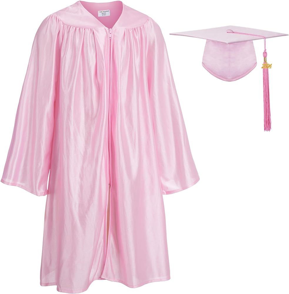 GradClassical Unisex Shiny Graduation Gown Cap Tassel Set 2024 for Preschool and Kindergarten | Amazon (US)