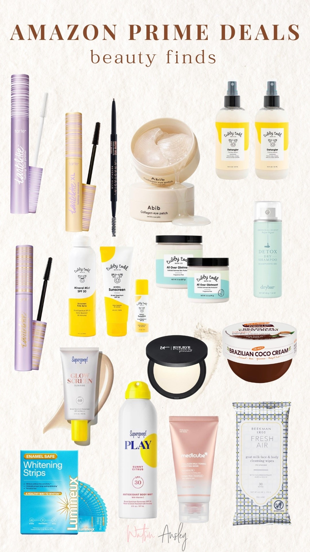 Shop Amazon Prime Day Beauty Deals here! 

Just click the images to shop & save big!!

Mascara | primer | make up | powder | it cosmetics | body butter | lotion | make up wipes | sunscreen | dry shampoo | eye patches | collagen | tubby Todd | all over ointment | mask | hair detangler | sale | prime day | amazon | discounts

#LTKBeauty #LTKselfcare #LTKSaleAlert
