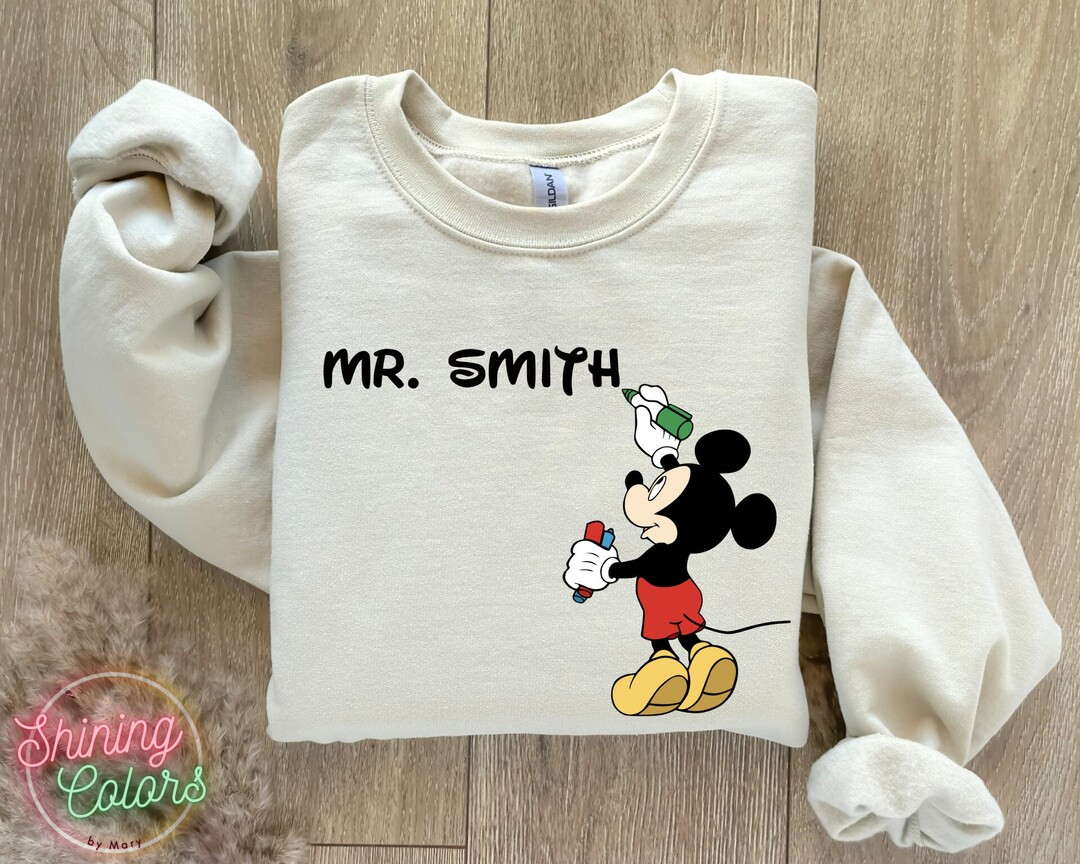 Custom Mickey Teacher Sweatshirt and Hoodie, Custom Teacher Sweatshirt, Custom Teacher Gift, Teac... | Etsy (US)