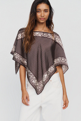 Printed Scarf Poncho Top | Anthropologie (US)