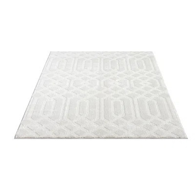 Abani Cupp COZ100A Modern Geometric Cream Neutral Diamond Pattern Area Rug | Wayfair North America