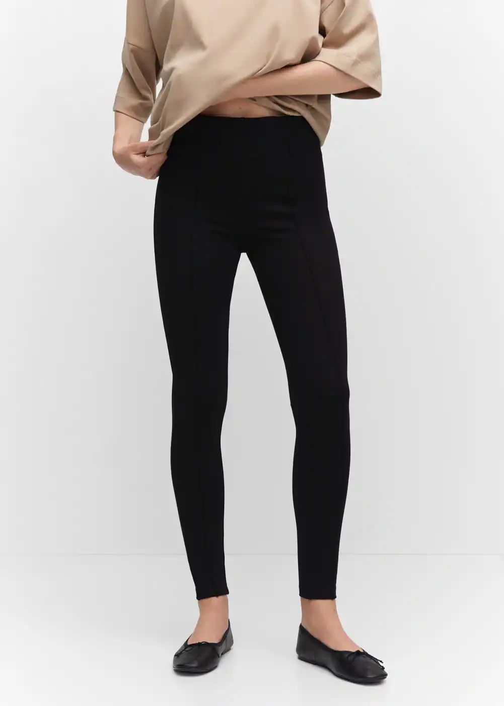 Pleated skinny leggings -  Women | Mango United Kingdom | MANGO (UK)