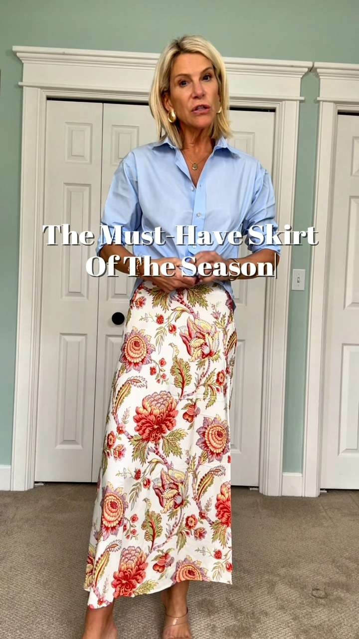 Girls… this is the skirt that makes getting dressed feel fun again.
The colors are gorgeous, the slip shape is so timeless, and I already know I’m going to wear it with button-downs, tanks, sweaters, and probably straight to dinner tomorrow night.
Would you wear this more casually or dressed up? 

 #LTKgrwm #LTKootd