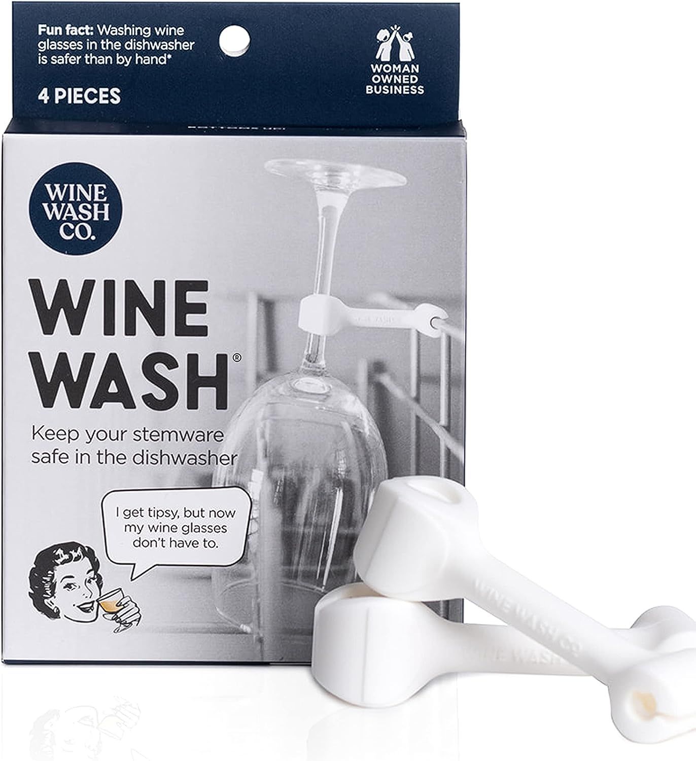 Amazon.com | Wine Wash Dishwasher Attachment Kitchen Gadget for Wine Glass, Stemware Holder, Barw... | Amazon (US)