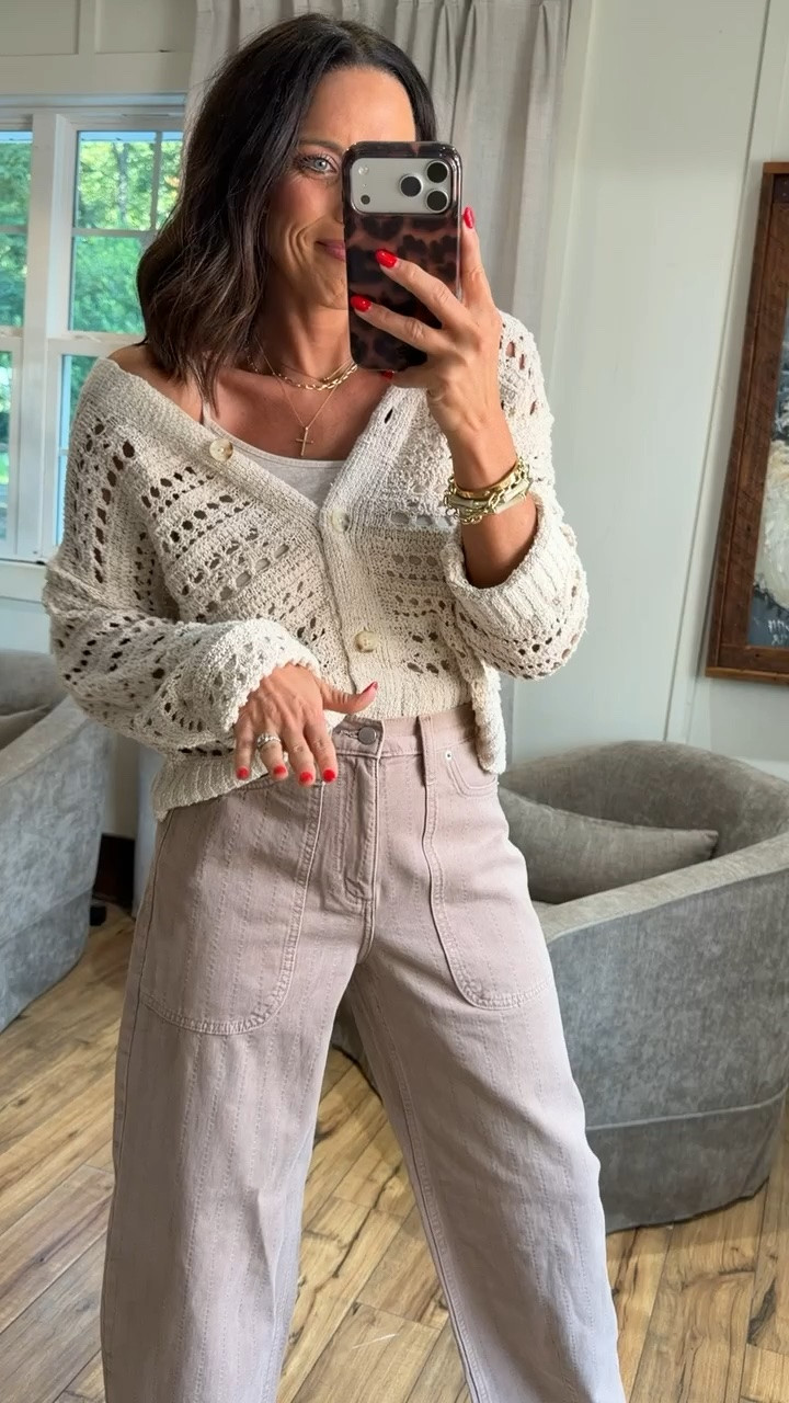 Starting to transition into fall without giving up summer just yet 🤎 This Target outfit is perfect for that in-between weather! The crochet cardigan with these neutral jeans gives all the fall vibes but still feels light enough to wear now. Such an easy outfit to carry into the next season!

#TargetStyle #TargetFinds #FallOutfit #TransitionalStyle #LTKFinds