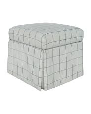 19x17 Siena Skirted Storage Ottoman | TJ Maxx