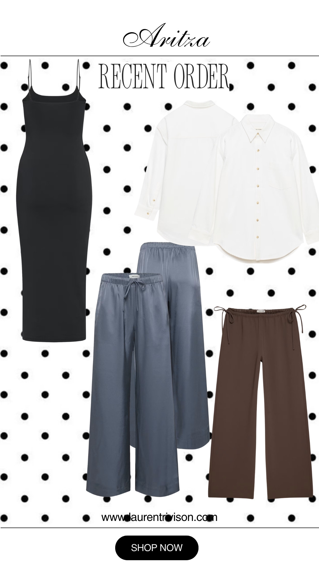 Here is my first Artiza haul order! 🖤🤍 My recent order includes this black bodycon dress with a white button down and some silky wide leg drawstring pants. These are all basics that everyone should be keeping in their closet. 👏   

 #LTKootd #LTKActive #LTKMidsize