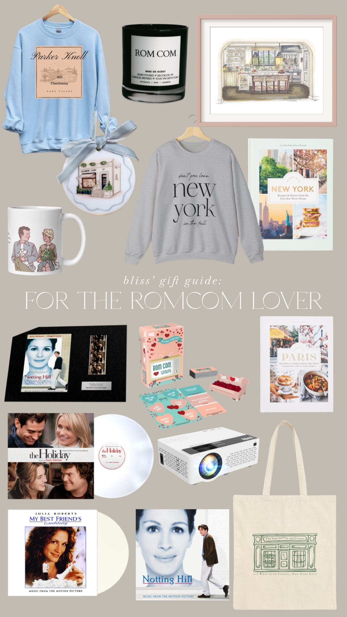 a gift guide for all of my romcom lovers! 

#LTKGiftGuide #LTKHoliday #LTKSeasonal