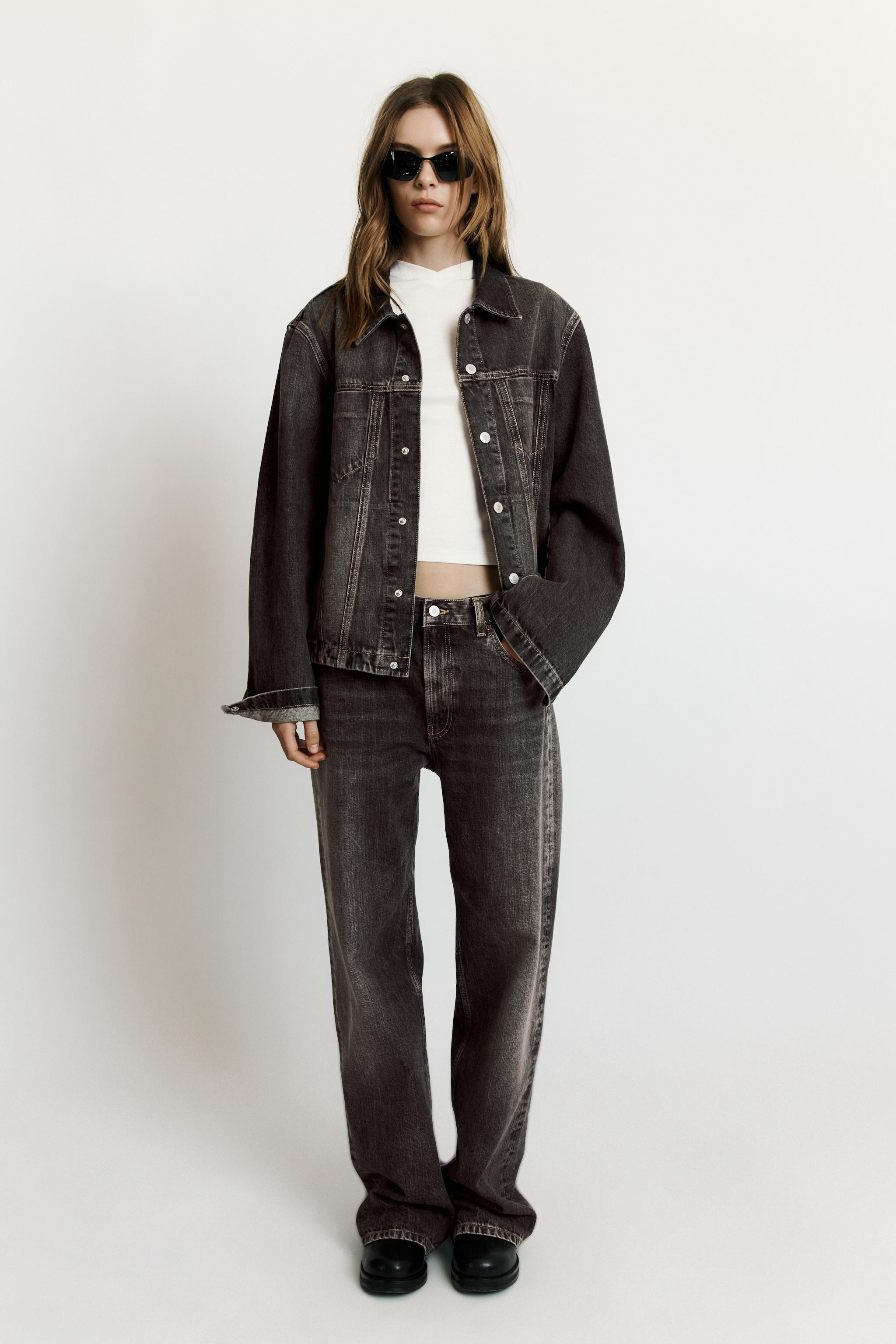 TRF LOW-RISE STRAIGHT-LEG LOOSE JEANS | Zara UK