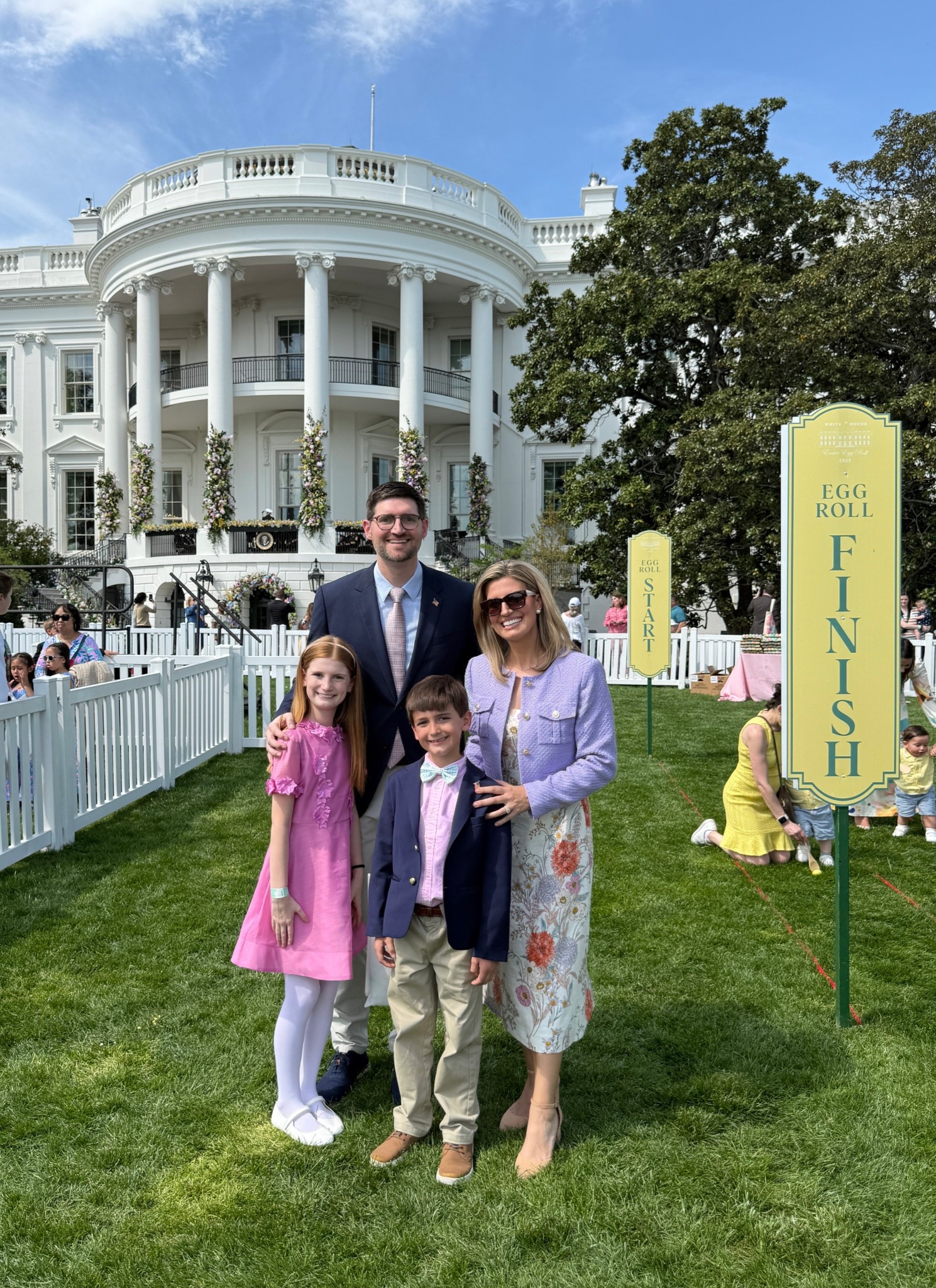 The perfect White House Easter Egg Roll outfit! Classy, colorful, and comfy for all the fun and photos! This dress felt just right for spring in D.C., and I paired it with low block heels so I could chase after the kids and still look put together.


#LTKspringstyle #LTKeaster #LTKoutfitinspo #easterstyle #easterootd #whitehouseeastereggroll #springfashion #momstyle #easterlooks #ltkfamily #ltktravelstyle #easterdressideas #familyeventstyle #ltkeventlook #ltklinkinbio

#LTKOver40 #LTKSeasonal #LTKStyleTip