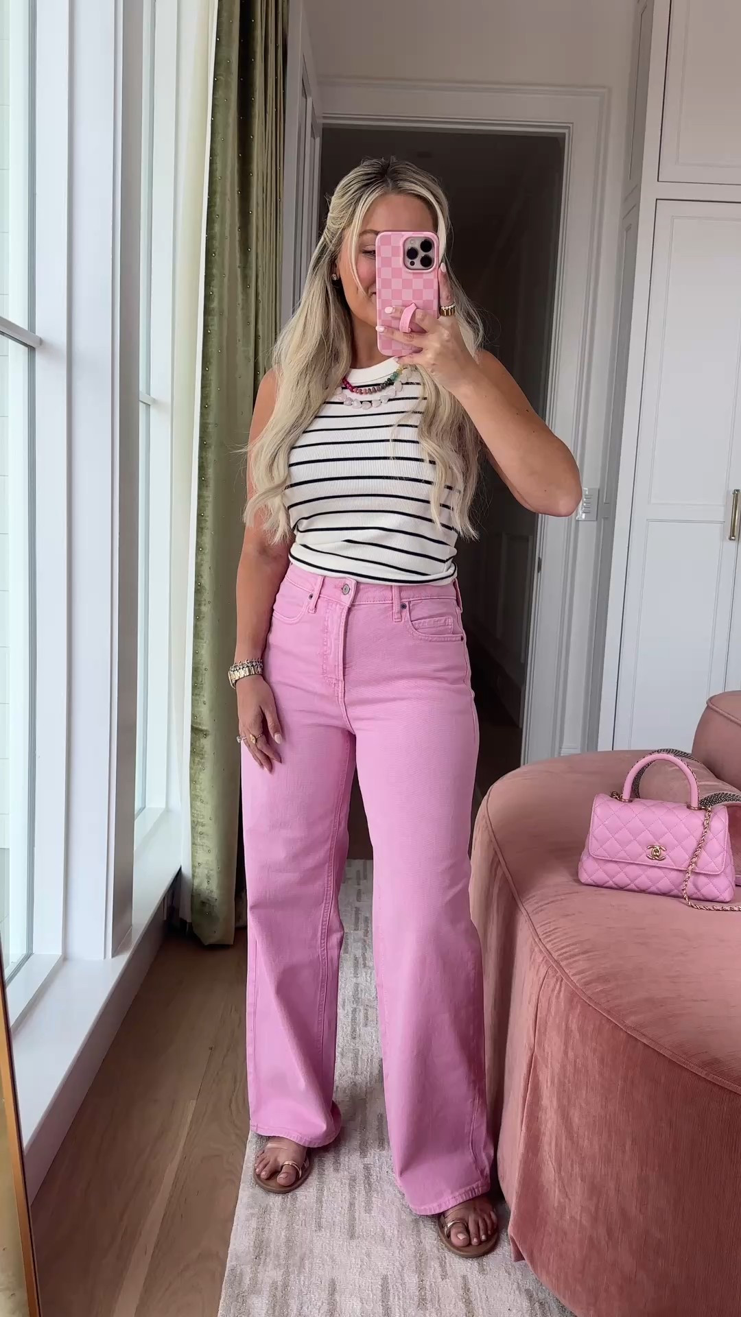 Wearing size 2 petite in old navy jeans - size small in top! 

#LTKPetite #LTKSaleAlert #LTKFindsUnder50