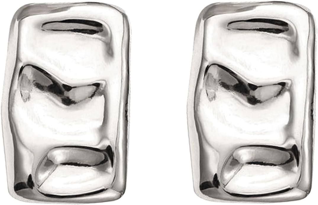 Chunky Gold Rectangle Stud Earrings for Women, Dainty Thick Stud Earrings, Minimalist Geometric E... | Amazon (US)