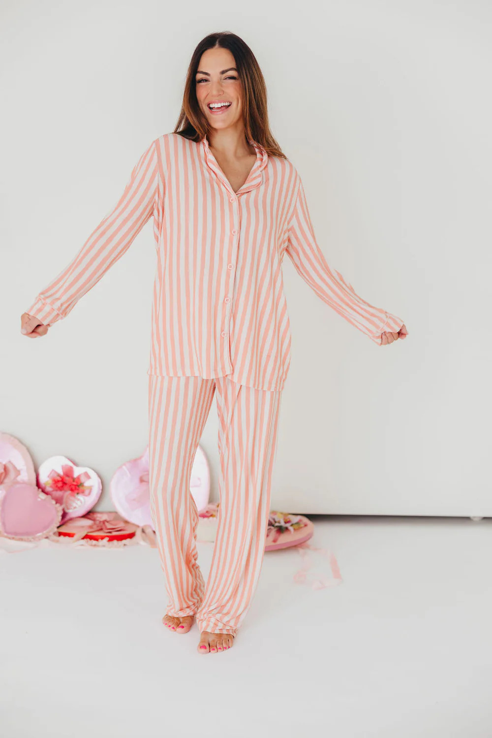 Candy Stripe Pajama Set | Pink | +Plus Available | Talulah