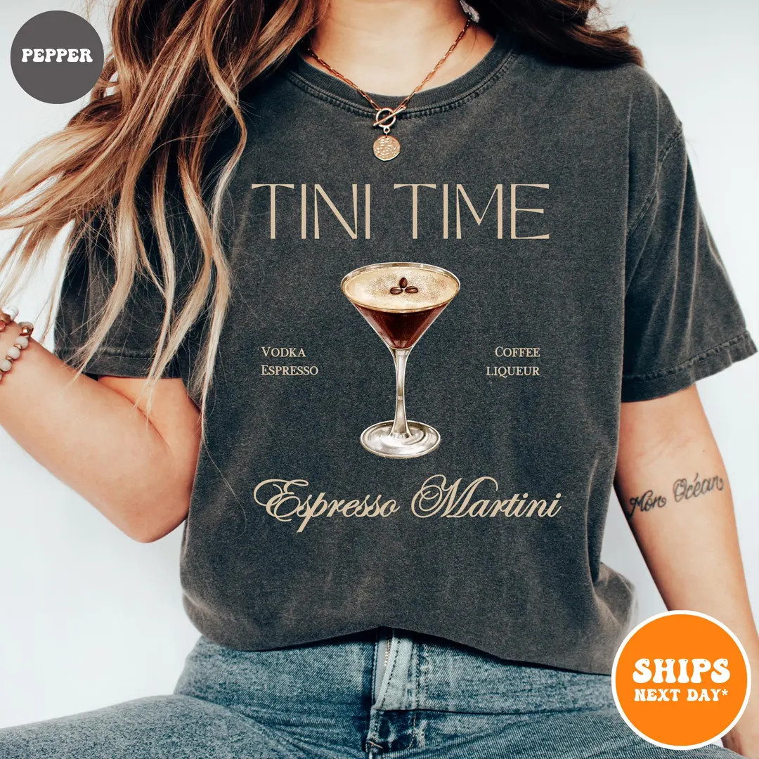 Espresso Martini T-shirt Tini Time Espresso Shirt Espresso Martinis Girls Club Shirt Espresso Mar... | Etsy (US)