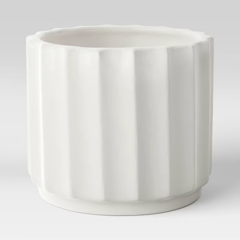 Outdoor Geared Ceramic Planter White - Project 62™ | Target
