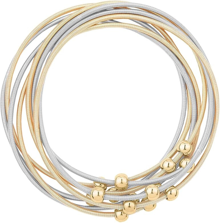 Guitar String Bracelet – Multi Strand Stackable Stretch Bracelets for Women – Bohemian Boho B... | Amazon (US)