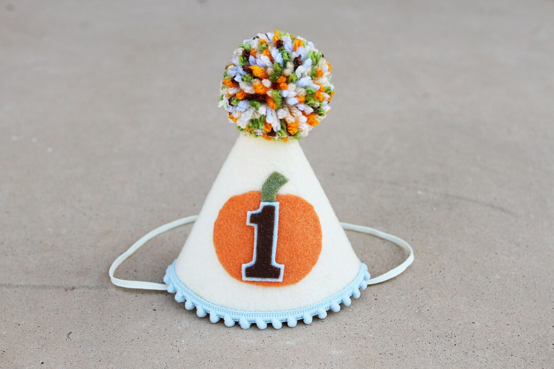 QUICK SHIP! Pumpkin First Birthday Hat- Little Pumpkin 1st Birthday Hat - Pumpkin Party Hat - Woodla | Etsy (US)