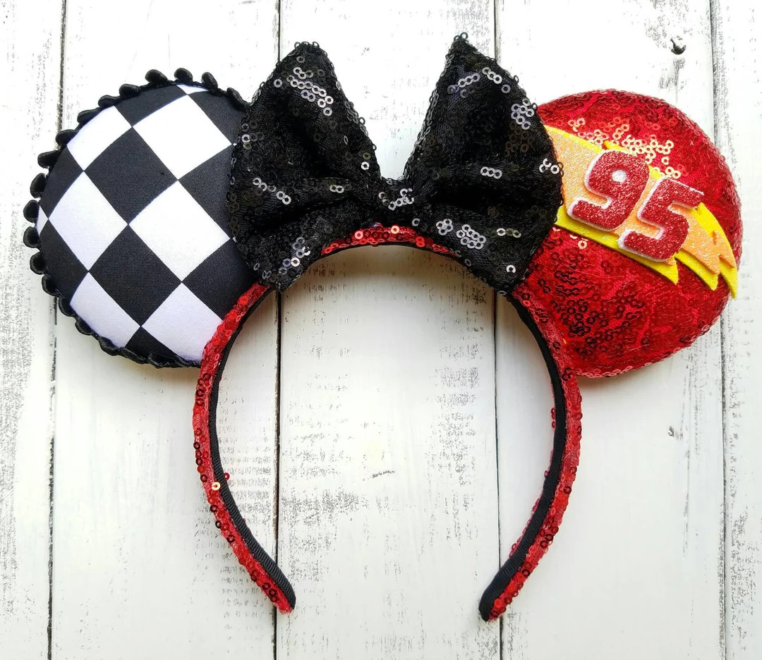 Lightning Mcqueen Cars Inspired Ears - Etsy | Etsy (US)