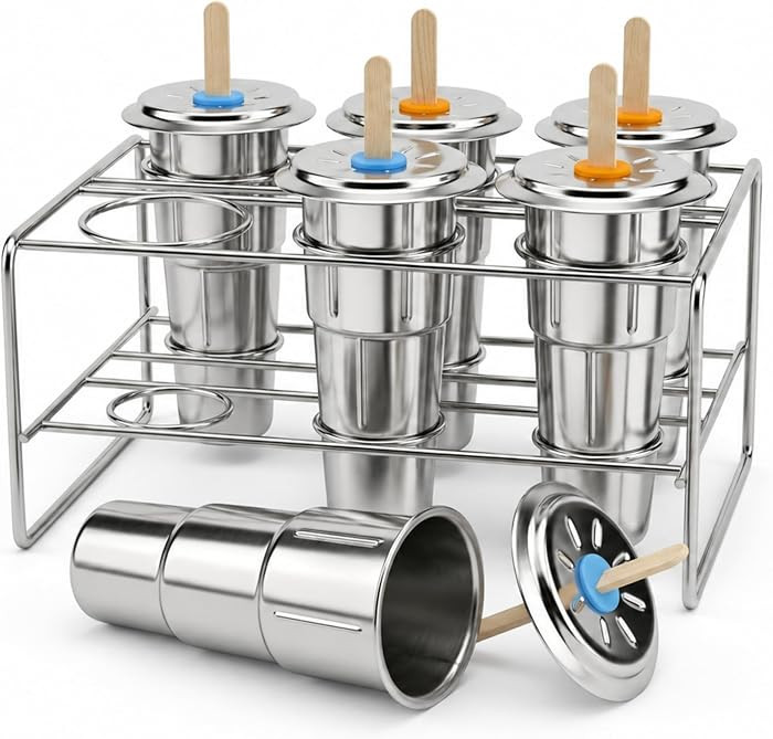 Onyx 18/8 Stainless Steel Popsicle Mold, Set of 6 | Amazon (US)