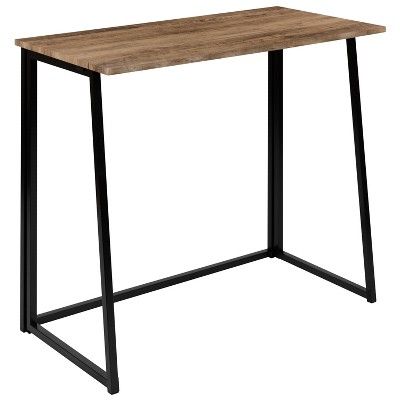 Flash Furniture Small Rustic Natural Home Office Folding Computer Desk - 36" | Target