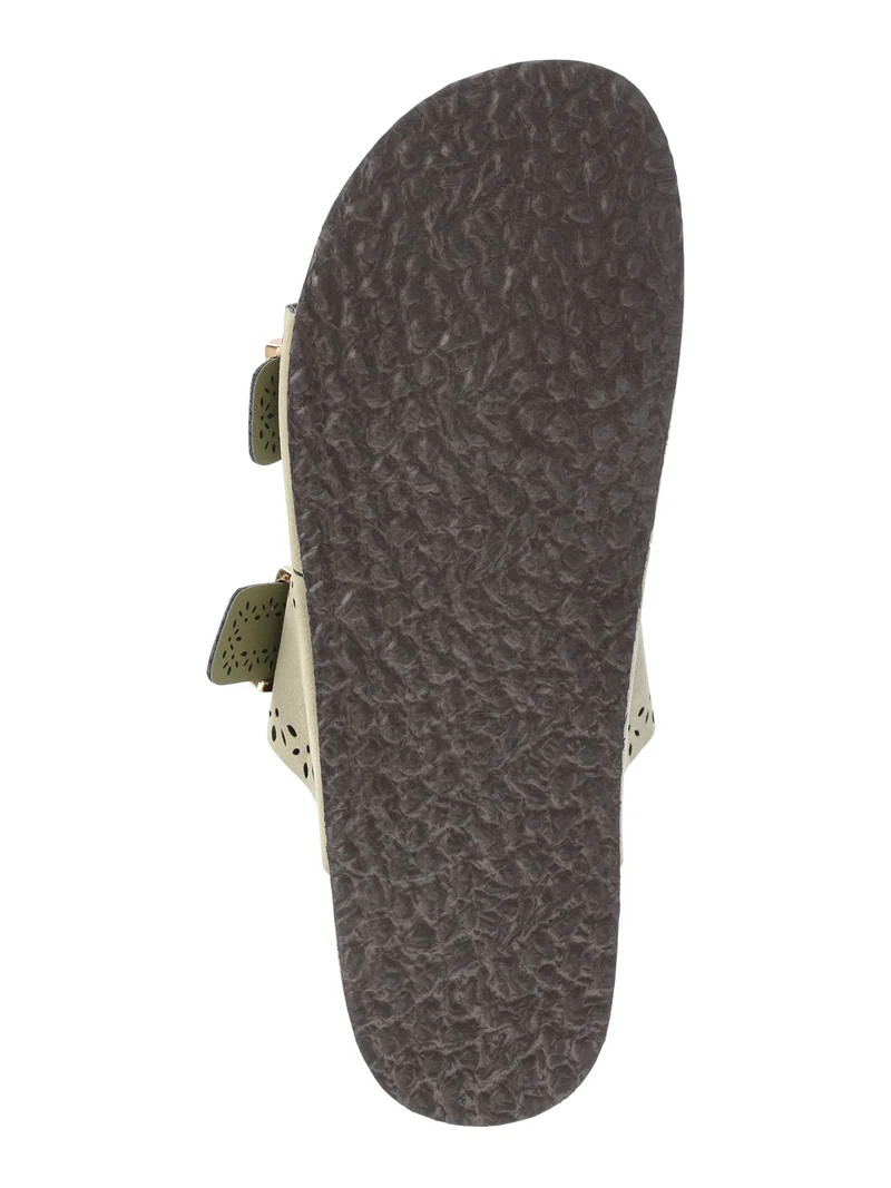 Time and Tru Women's Footbed Slide Sandals (Wide Width Available) | Walmart (US)