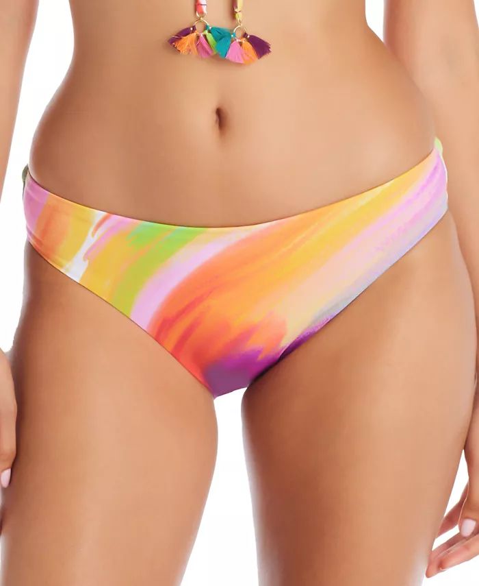 Women's Splash Out Ruched-Back Low-Rise Bikini Bottoms | Macys (US)