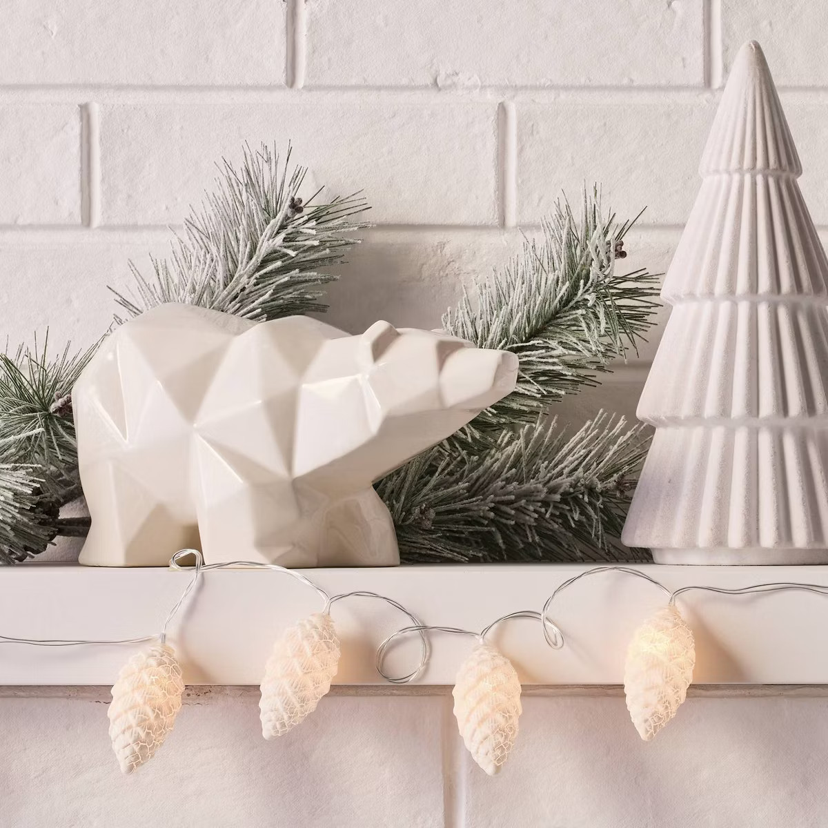 8' Christmas Pinecone 15 LED Battery Operated String Light - Wondershop™ | Target