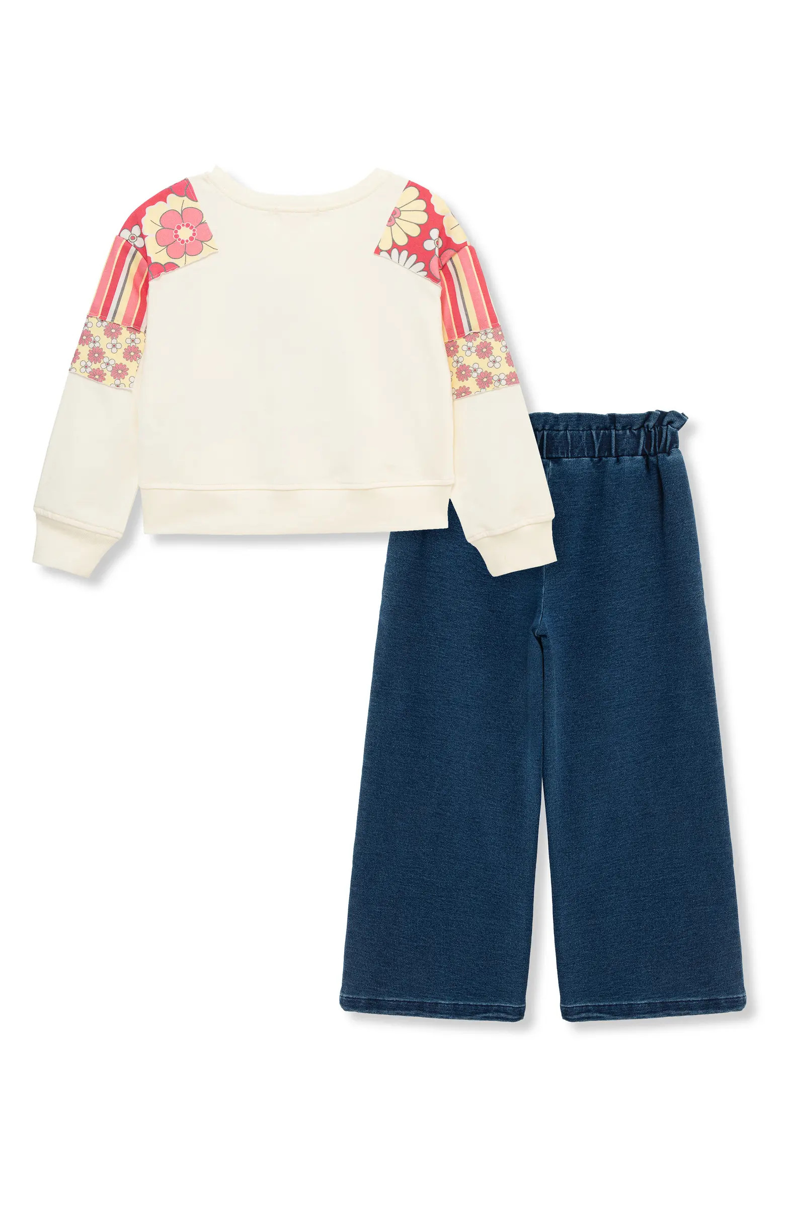 Peek Aren't You Curious Kids' Floral Appliqué Sweatshirt & Knit Pants Set | Nordstrom | Nordstrom