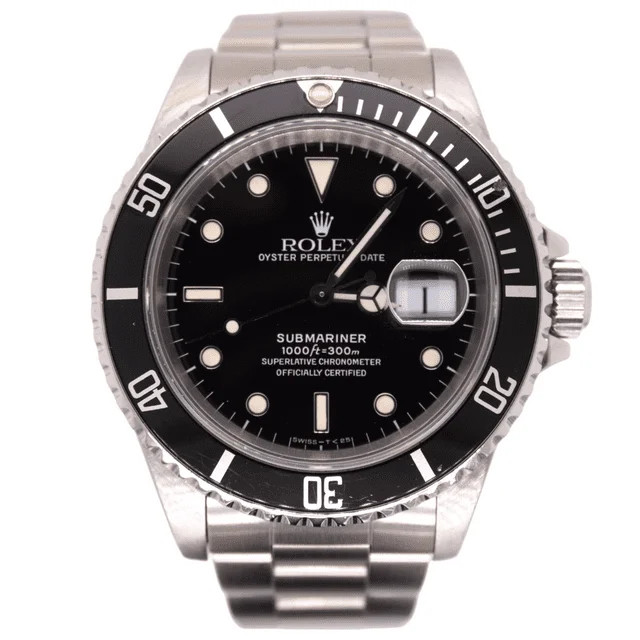 Pre-Owned Rolex Submariner Date 40mm Steel Black Dial Mens Watch Oyster 16610 | Walmart (US)