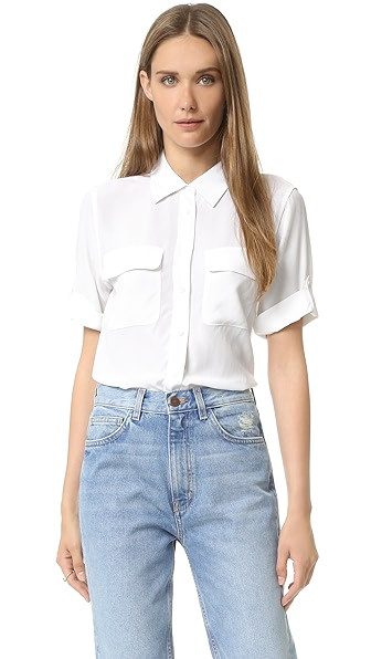 Short Sleeve Slim Signature Blouse | Shopbop