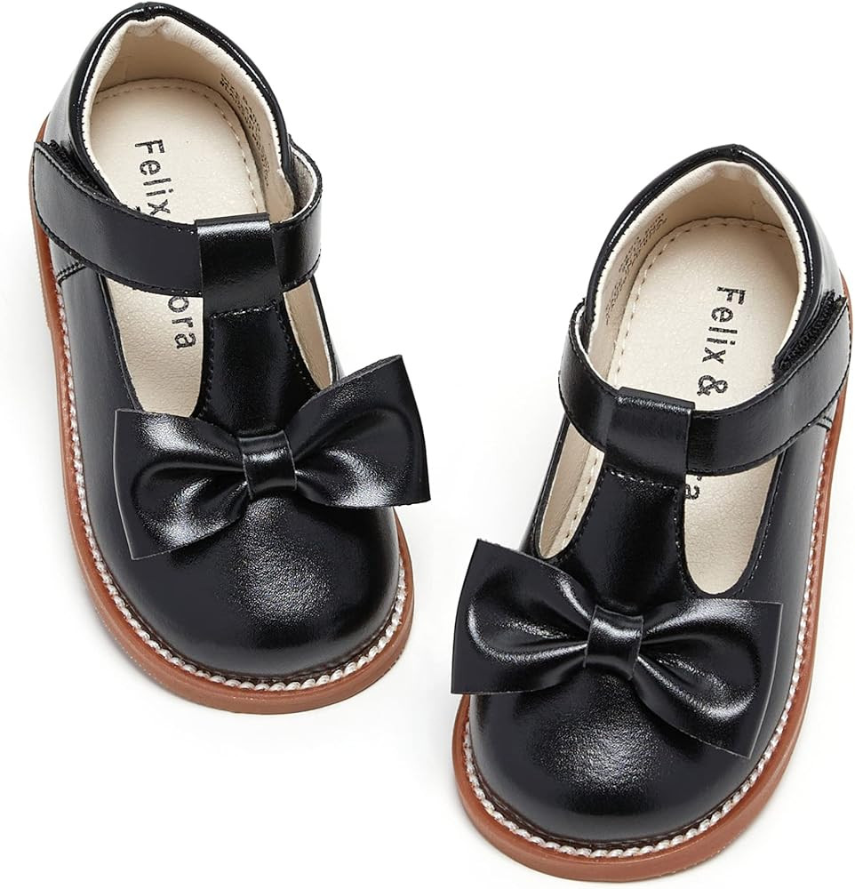 Toddler Little Girl Mary Jane Dress Shoes - Ballet Flats for Girl Party School Shoes | Amazon (US)