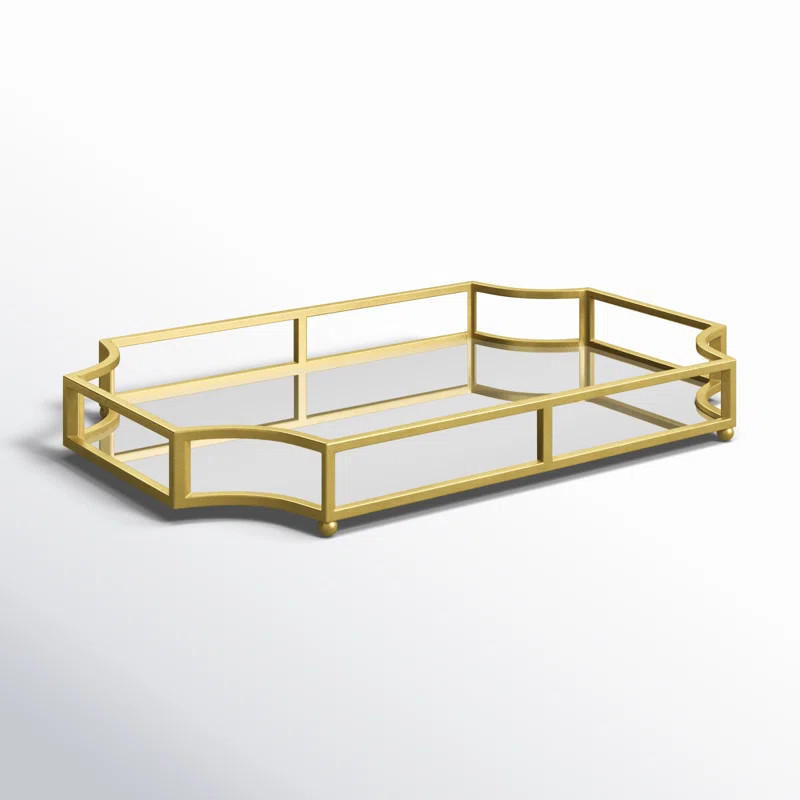 Rosa Mirrored Glass Tray | Wayfair North America