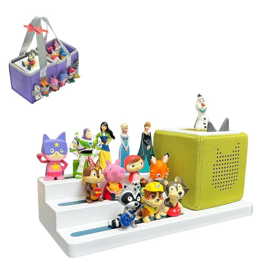 Tonie Shelf Come with Carrying Bag, 3 Tiered Magnetic Display Shelf,Tonie Figure Holder Toniebox ... | Amazon (US)