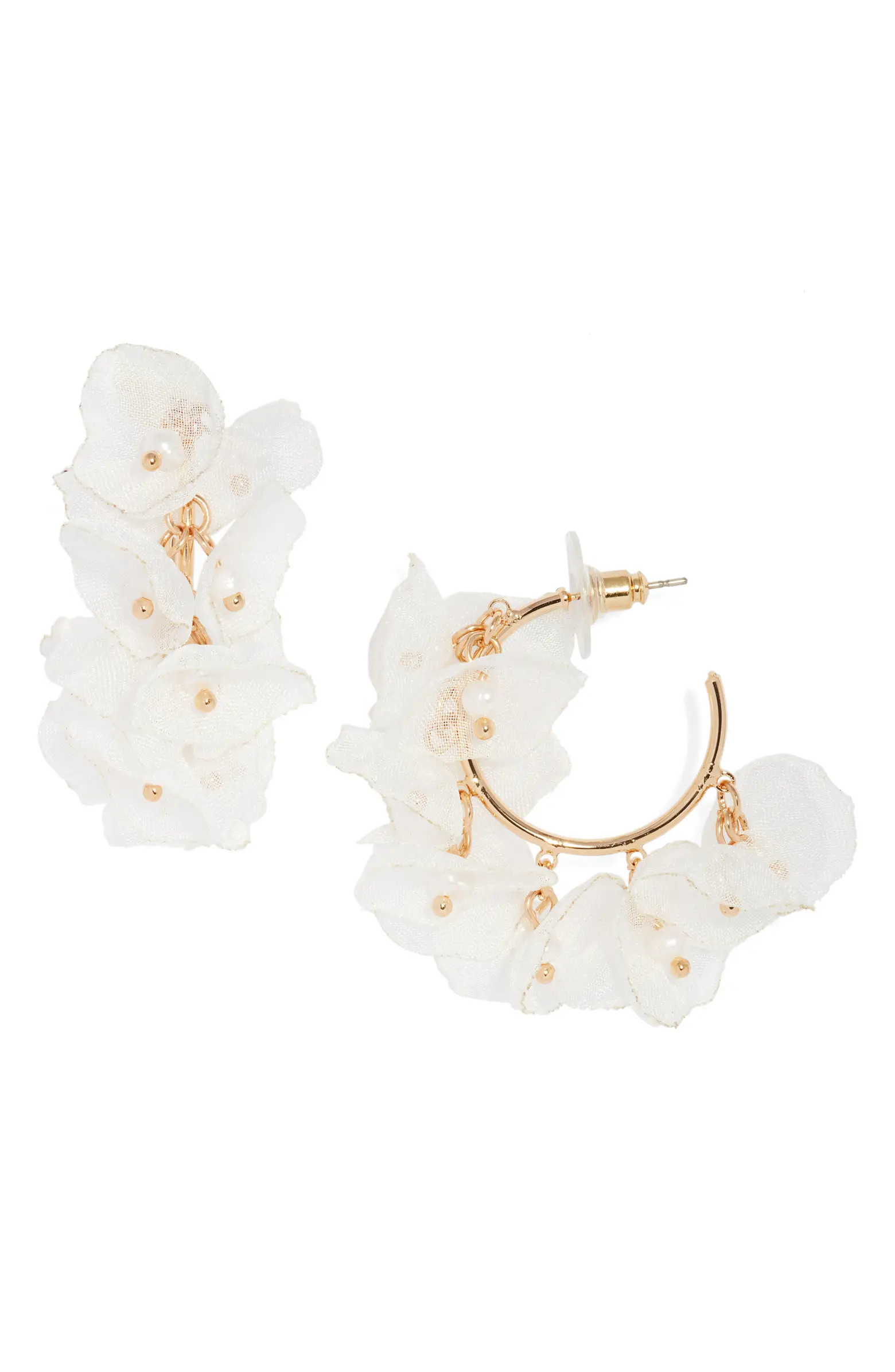 Mini Chiffon Hoop Earrings | Nordstrom