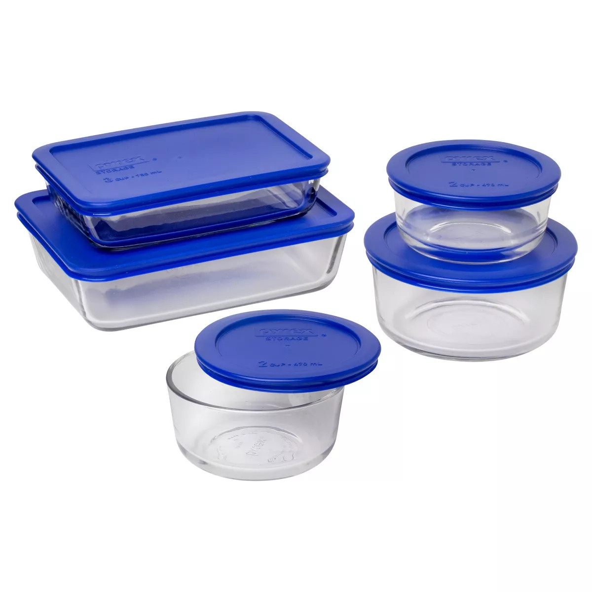 Pyrex 10pc Glass Storage Set: Odor & Stain-Resistant Containers with Lids, Microwave & Freezer Sa... | Target