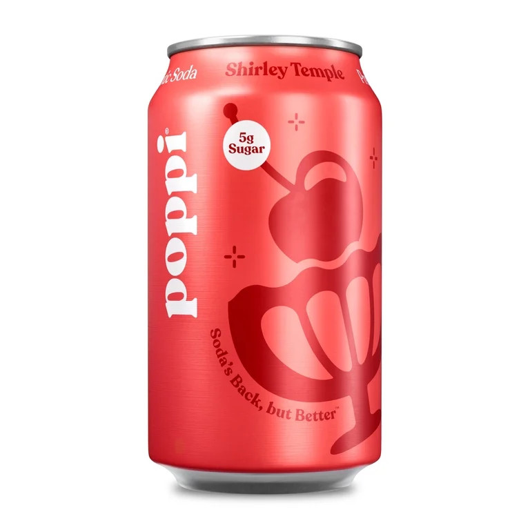 poppi Shirley Temple Prebiotic Soda, 12 fl oz, 1 Pack Can | Walmart (US)