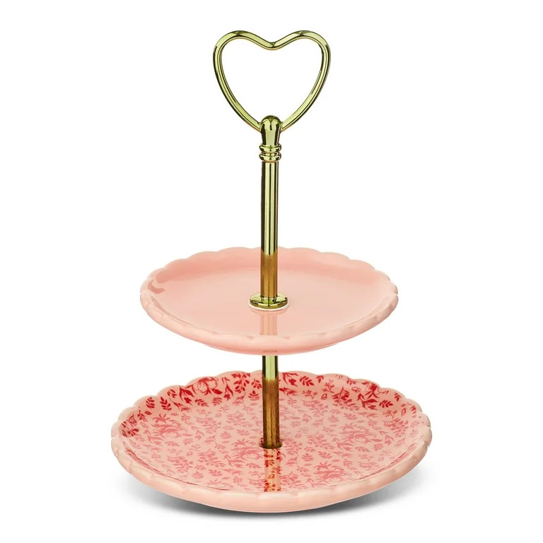 Netflix Bridgerton Small Pink Tiered Cupcake Tray | Walmart (US)