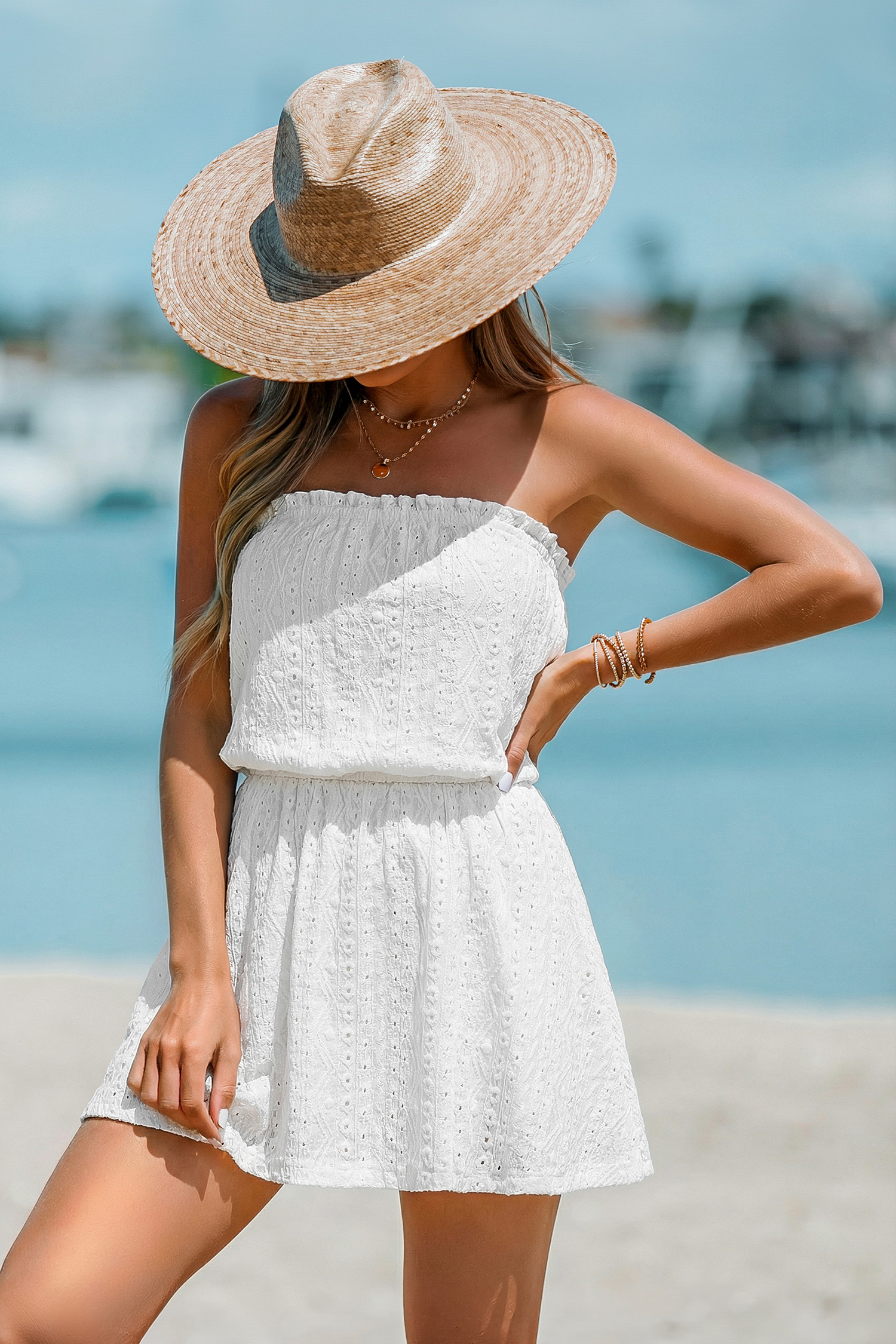Dandelion White Cover-Up Mini Dress | Cupshe UK