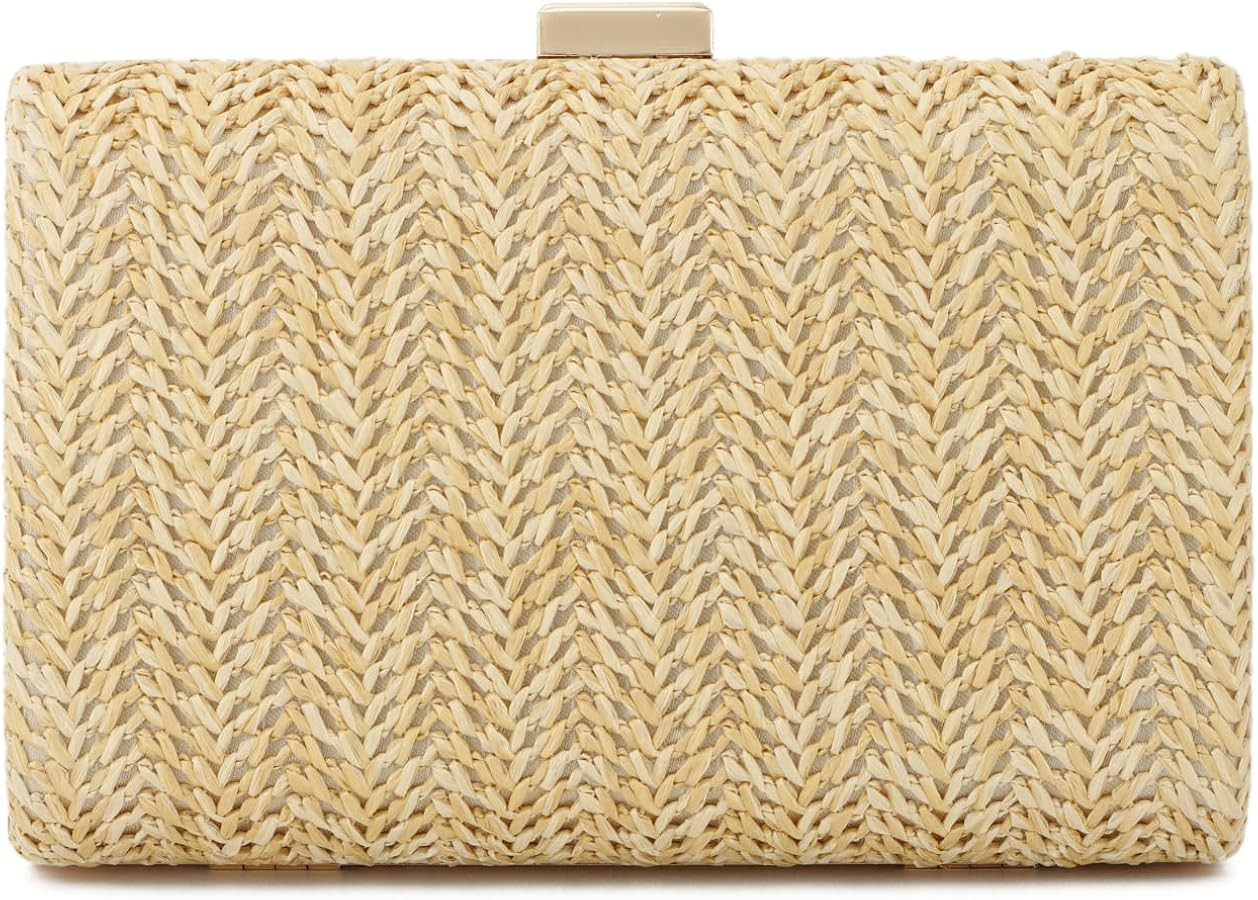 Straw Clutch Purses for Women Summer Evening Bag Raffia Crossbody Purses Woven Beach Handbags | Amazon (US)