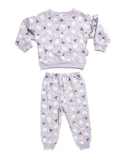Toddler Girls 2pc Quilted Ghost Sweatshirt And Joggers Set | Marshalls