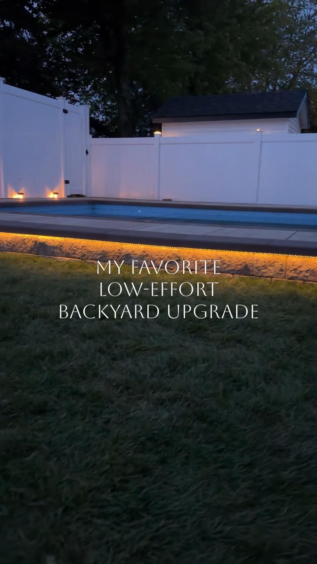 This made our pool area look SO much more expensive at night 

I added solar peel + stick lighting under our pool patio ledge and it completely changed the look at night. No wiring. No electrician. Just an easy upgrade that makes the whole space feel more custom and elevated.

The warm glow at night >>>>



#amazonhomefinds #backyard #backyardtransformation #solarlights #pool

#LTKSeasonal #LTKHome