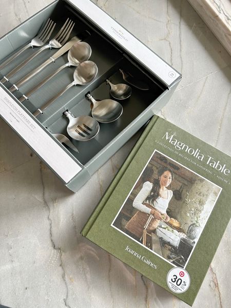 I couldn’t resist picking up volume 3 of the Joanna Gaines Magnolia Cookbook, when I saw it at Target. PS: this would be a great item for Mother’s Day!!
Really, I was needing new everyday silverware, and this Shapleigh set was unique.

#LTKFind #LTKGiftGuide #LTKhome