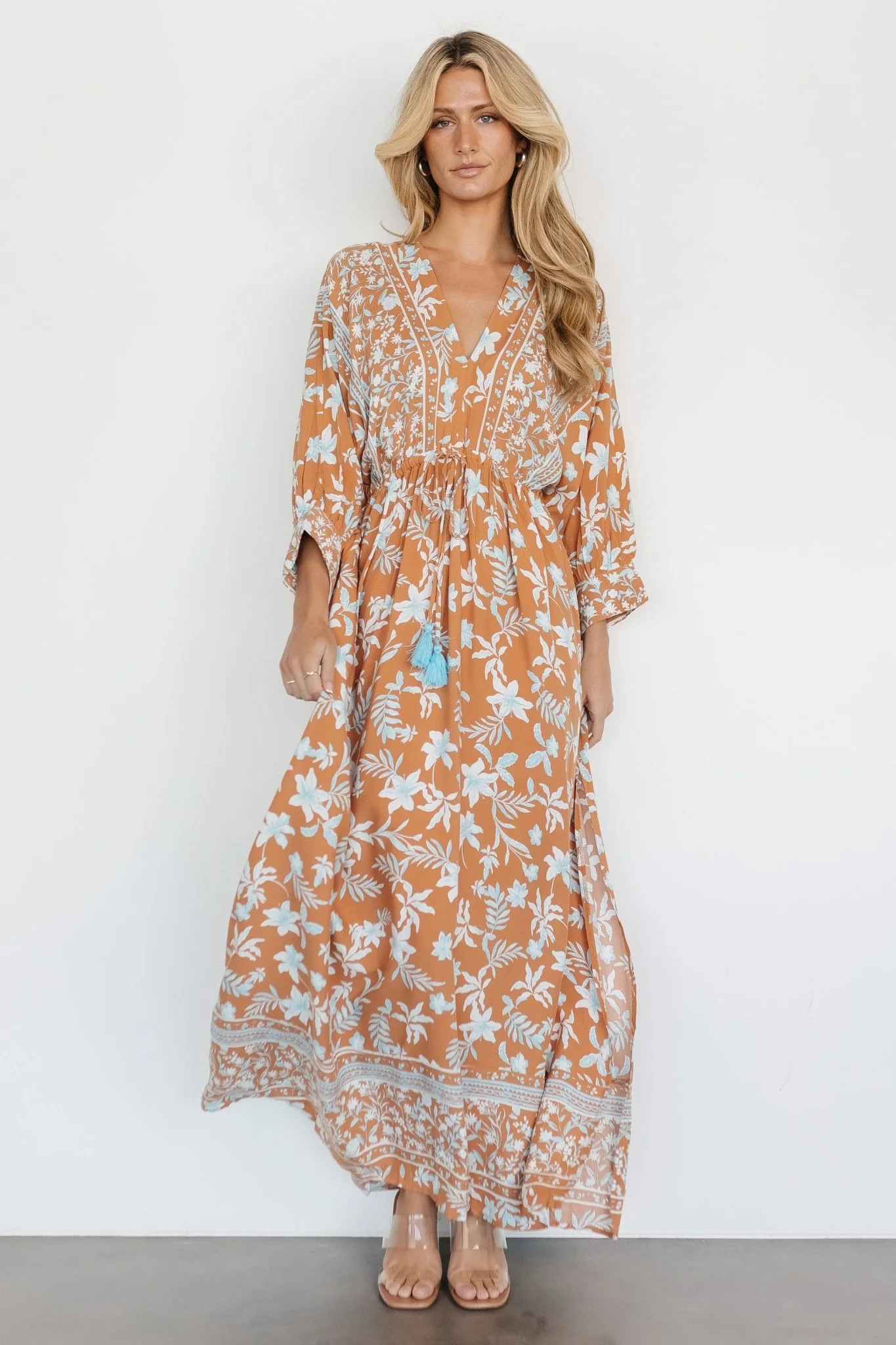 Laken Maxi Dress | Camel Multi | Baltic Born
