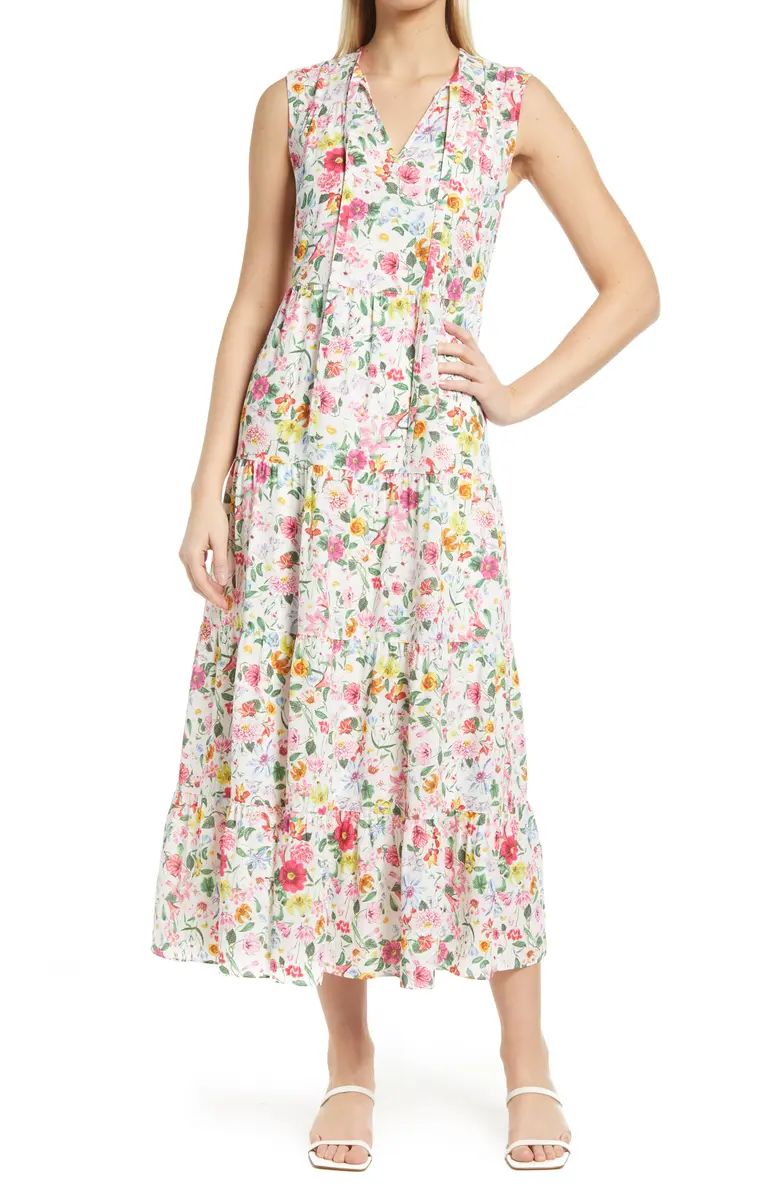 Caslon® Floral Print Sleeveless Maxi Dress | Nordstrom | Nordstrom