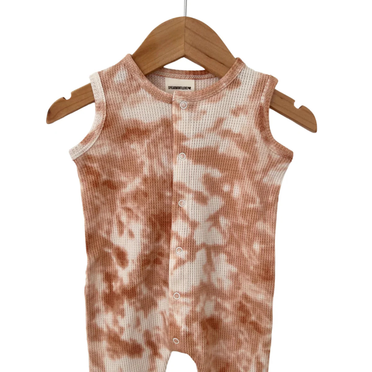 Organic Waffle Easy Romper, Spice Tie Dye | SpearmintLOVE