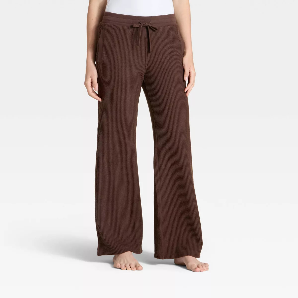Women's Waffle Lounge Sweatpants - Auden™ Brown 1X | Target