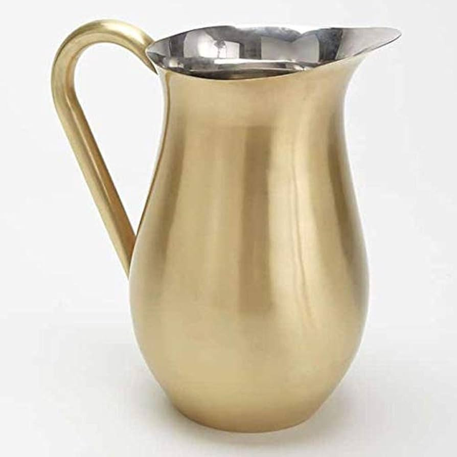 American METALCRAFT, Inc. American Metalcraft BWPG84 Bell Pitcher W/Ice Guard, Satin Finish, Gold... | Amazon (US)
